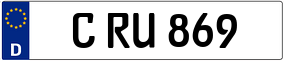 Trailer License Plate
